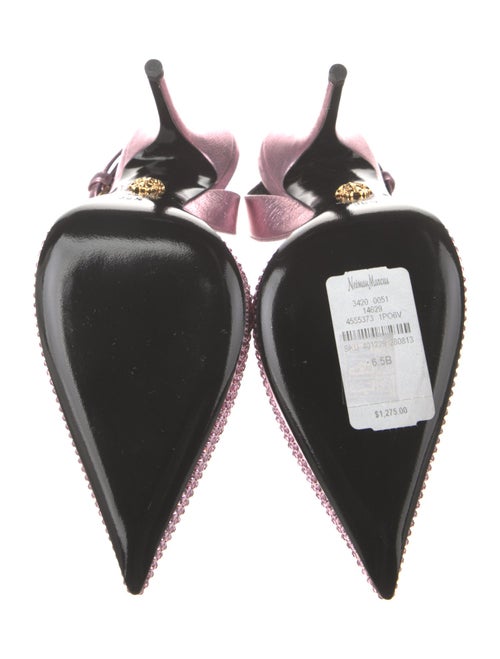 Versace Crystal Crystal Embellishments Slingback Pumps
