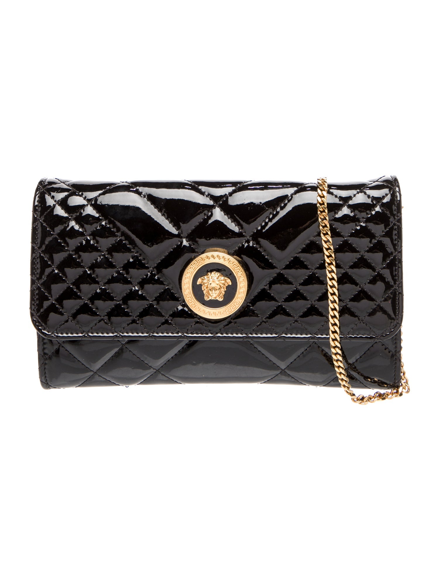 Versace Patent Leather Shoulder Bag