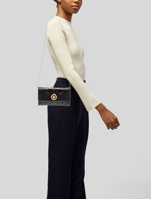 Versace Patent Leather Shoulder Bag