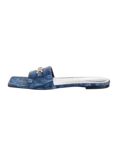 Versace Denim Printed Slides