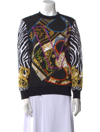 Versace Printed Crew Neck Sweatshirt