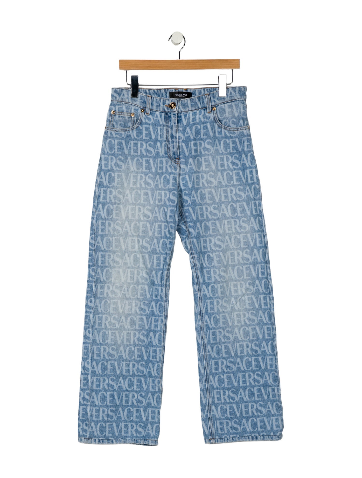 Versace High-Rise Wide Leg Jeans