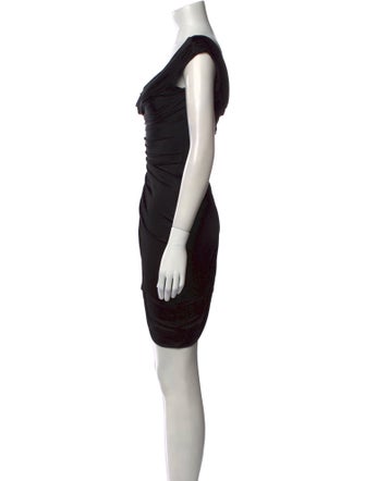 Versace Striped Knee-Length Dress