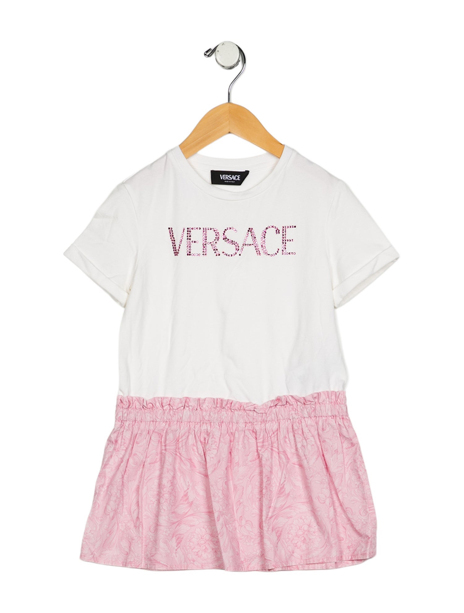 Versace Toddler Girls' Short Sleeve Cotton Dress