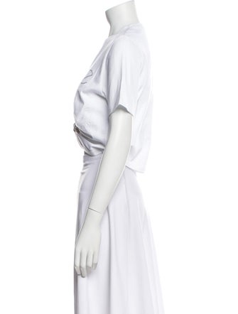 Versace Crew Neck Short Sleeve Crop Top