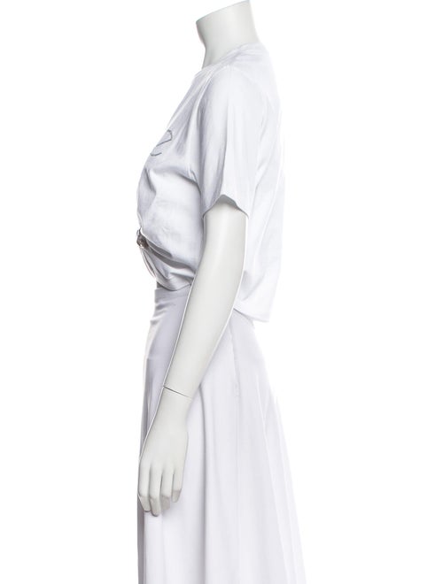 Versace Crew Neck Short Sleeve Crop Top