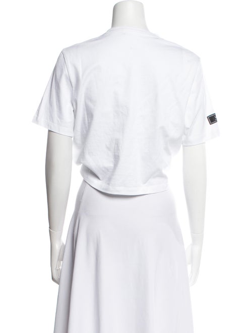 Versace Crew Neck Short Sleeve Crop Top