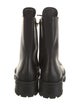 Versace Grecca Pattern Leather Combat Boots