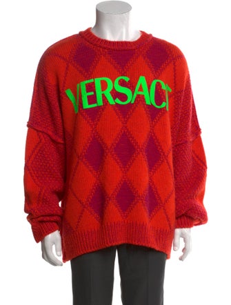 Versace Wool Graphic Print Pullover