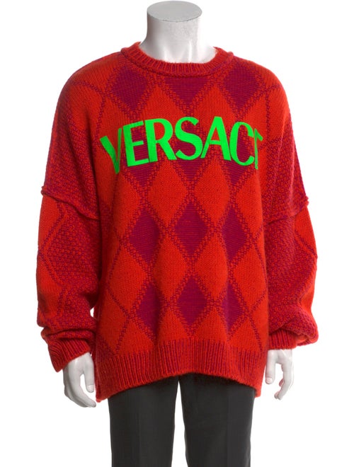 Versace Wool Graphic Print Pullover