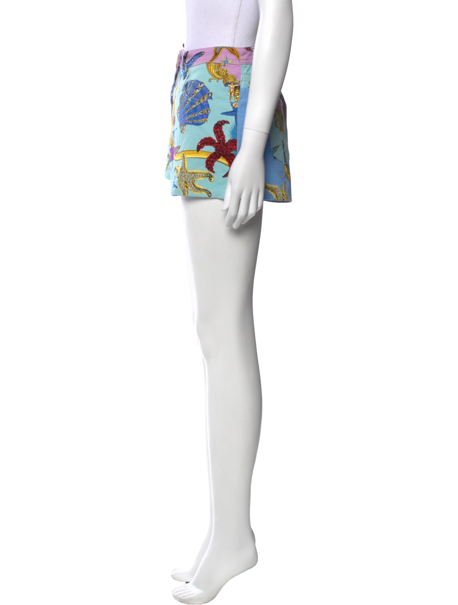 Versace Printed Mini Shorts w/ Tags