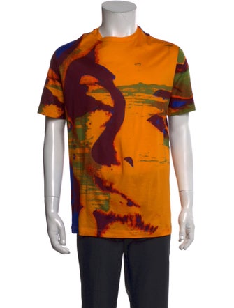 Versace Printed Crew Neck T-Shirt