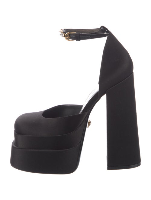 Versace Medusa Insignia Satin D'Orsay Pumps