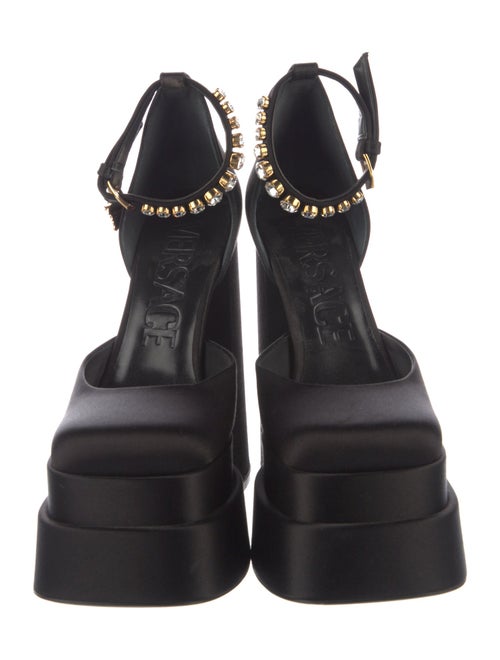 Versace Medusa Insignia Satin D'Orsay Pumps