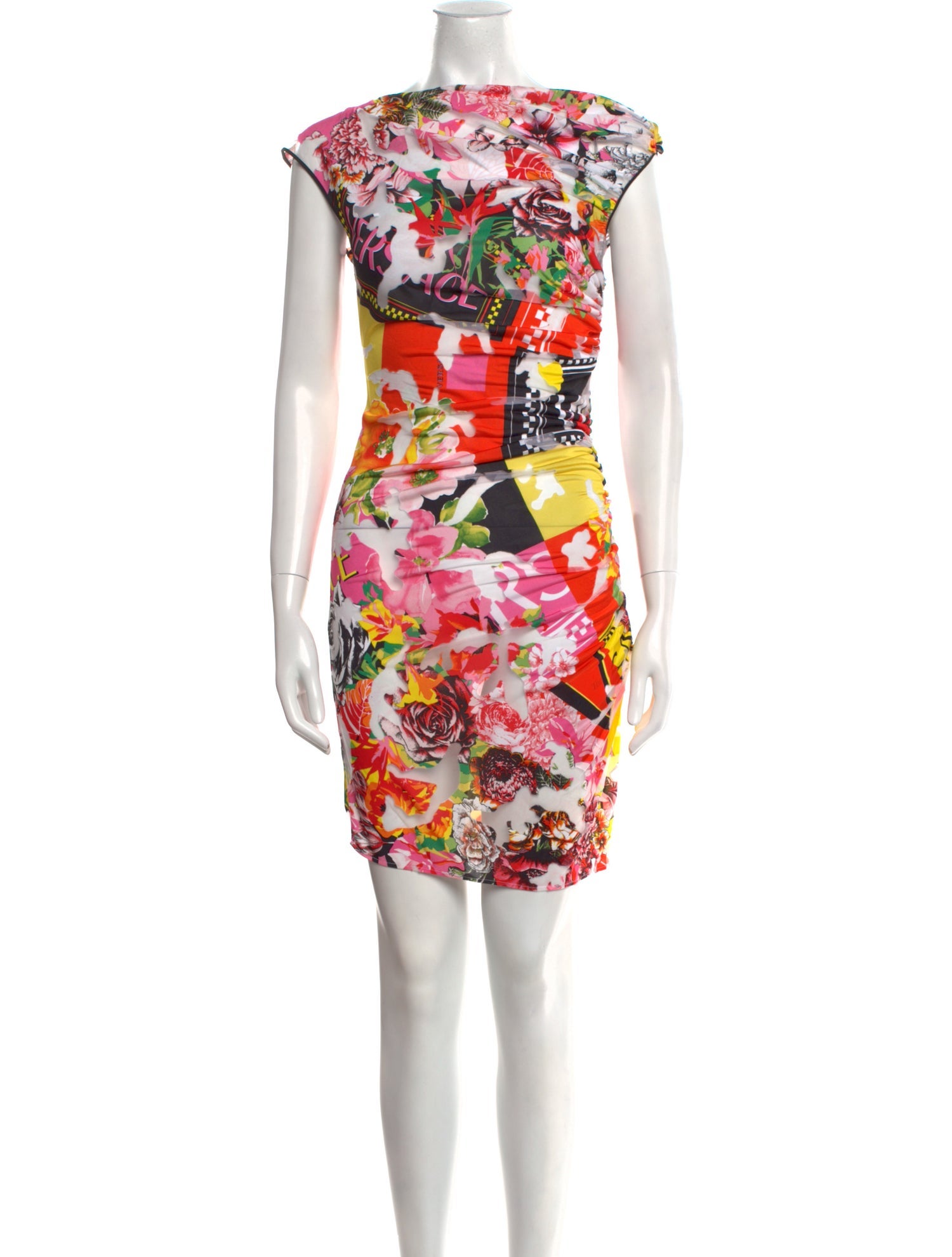 Versace Mesh Knee-Length Dress