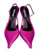 Versace Medusa Insignia Satin Slingback Pumps