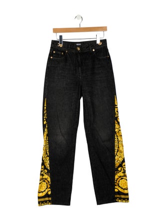Versace Mid-Rise Wide Leg Jeans