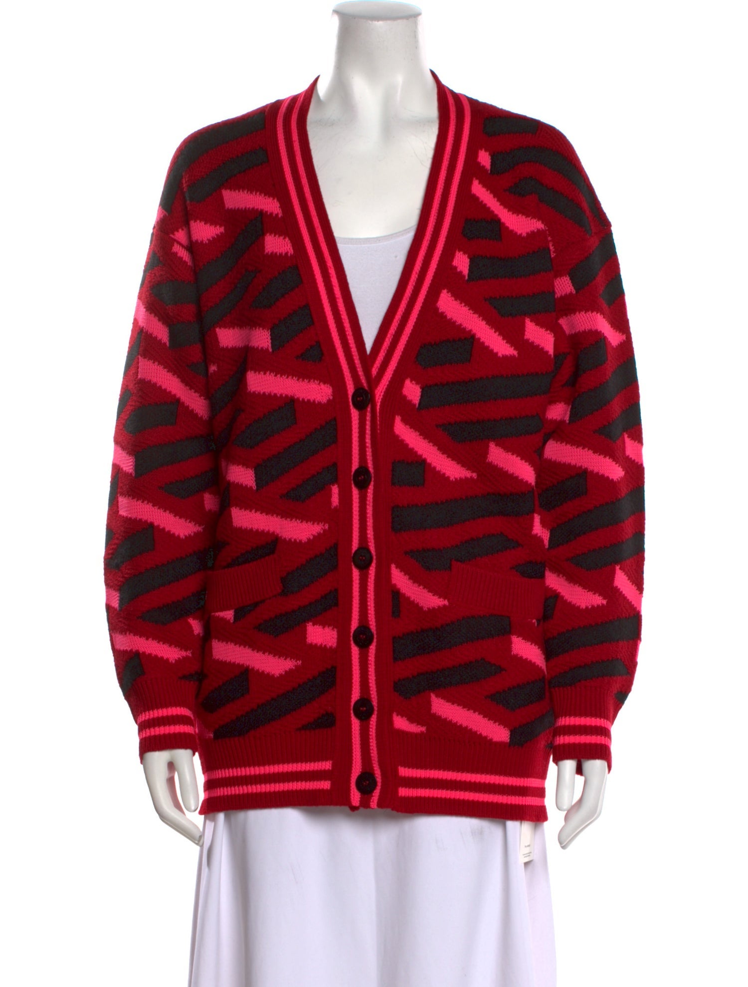 Versace Virgin Wool Printed Sweater
