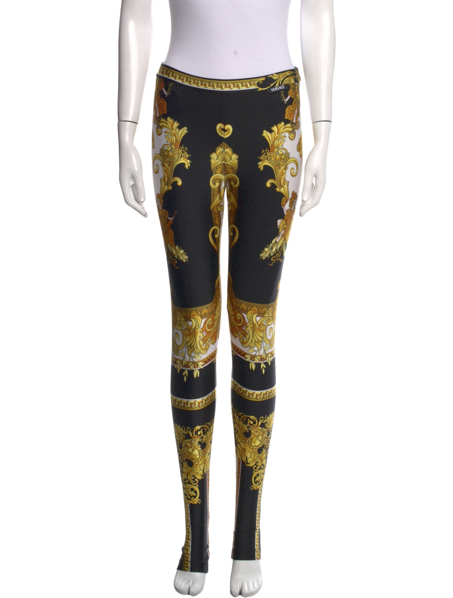 Versace Printed Skinny Leg Pants