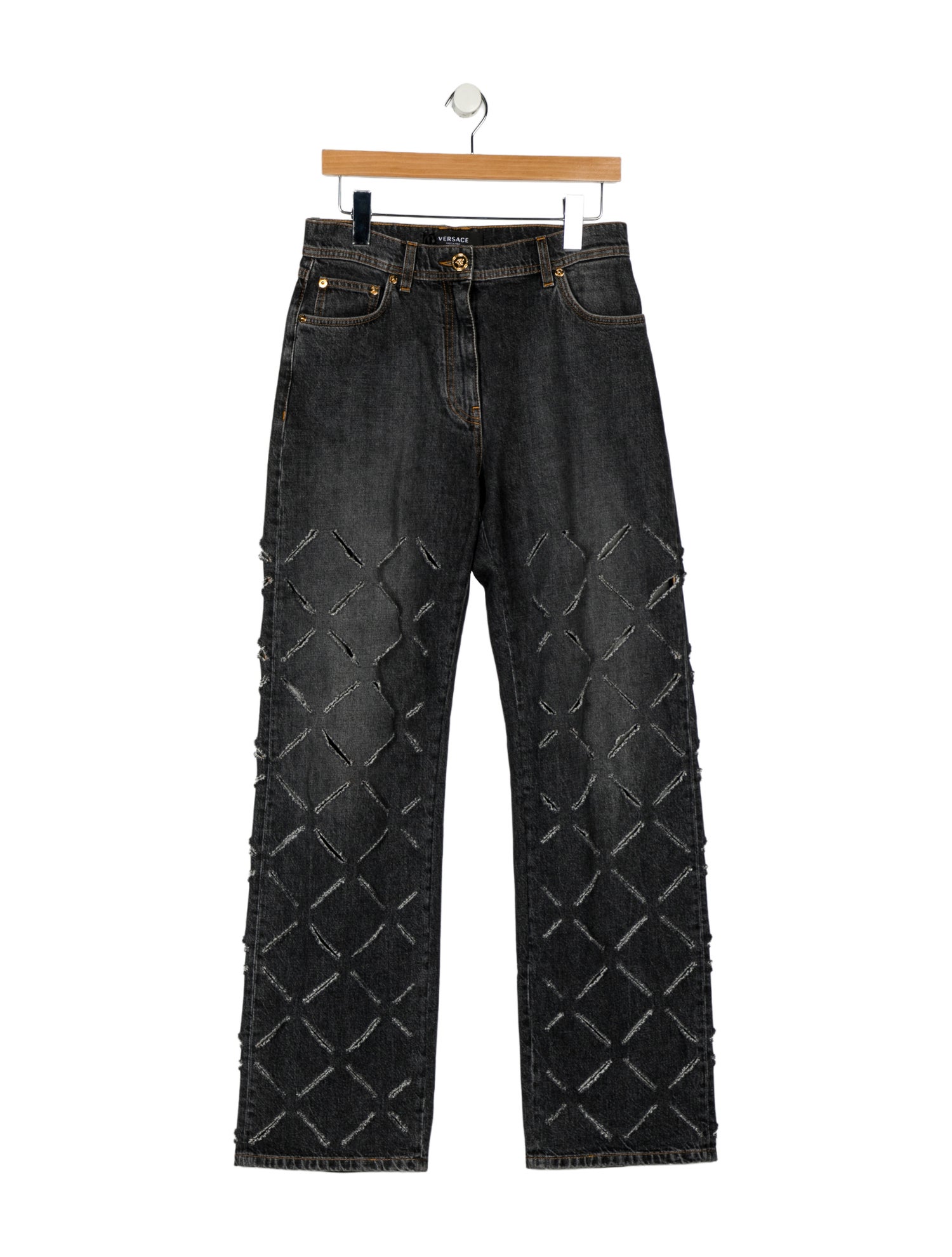 Versace High-Rise Wide Leg Jeans