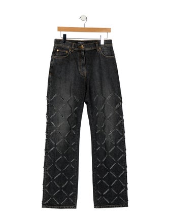 Versace High-Rise Wide Leg Jeans