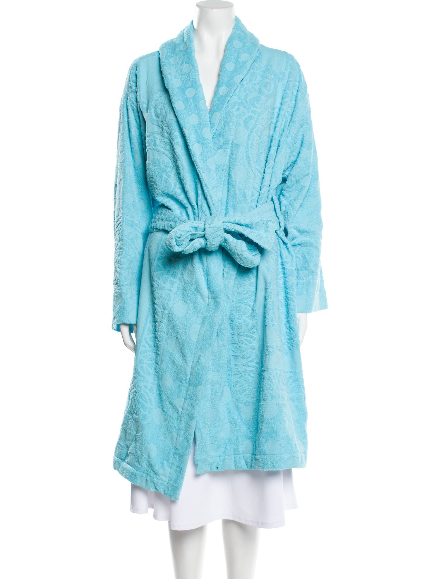 Versace Embroidered Accent Robe