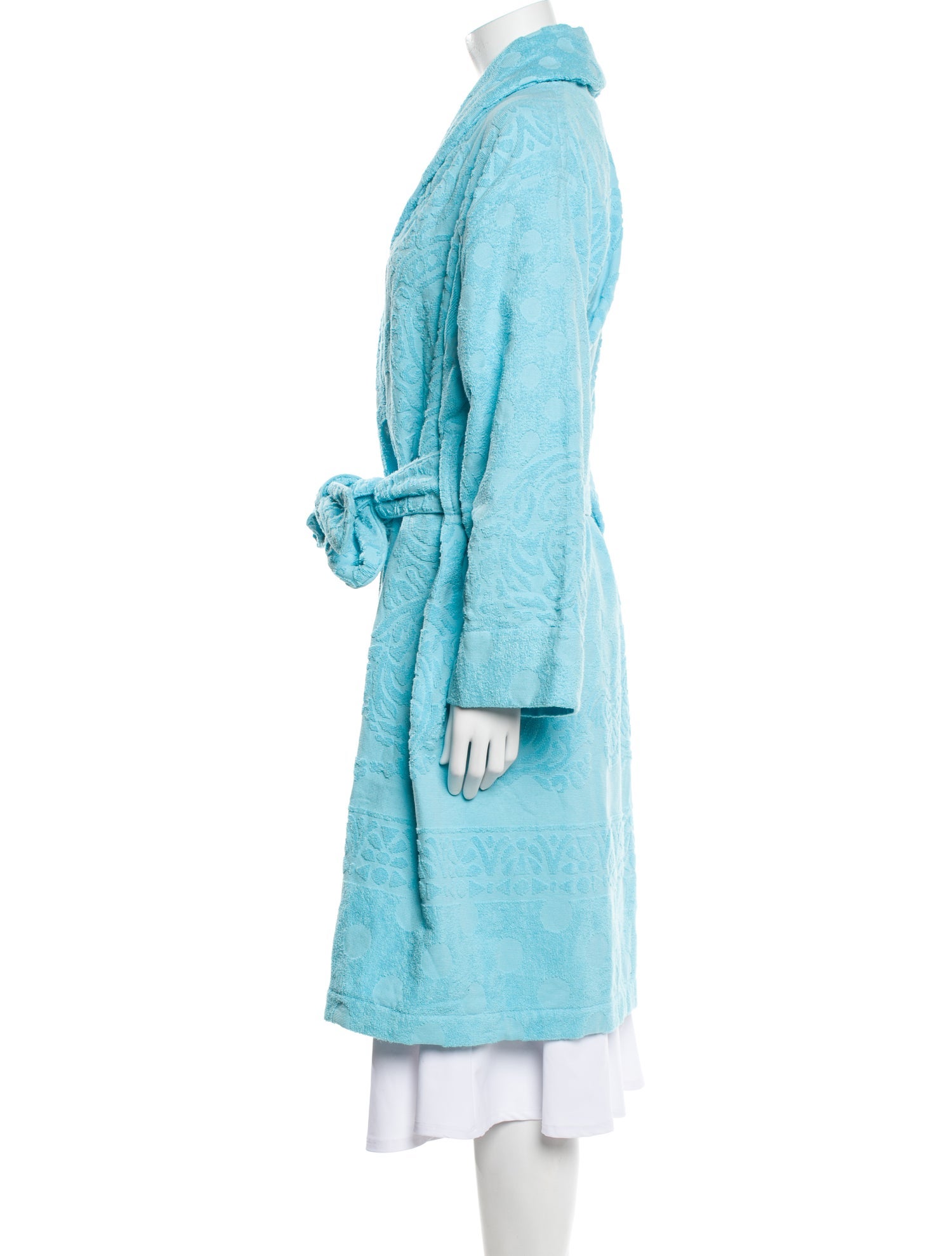 Versace Embroidered Accent Robe