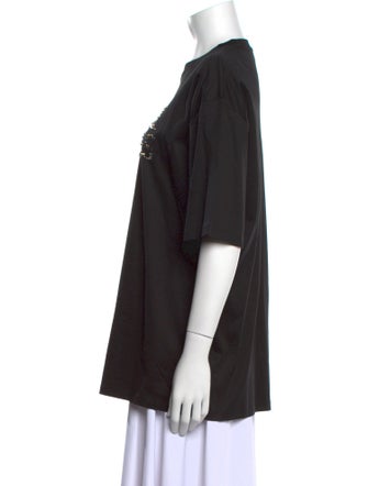 Versace Patterned Crew Neck T-Shirt