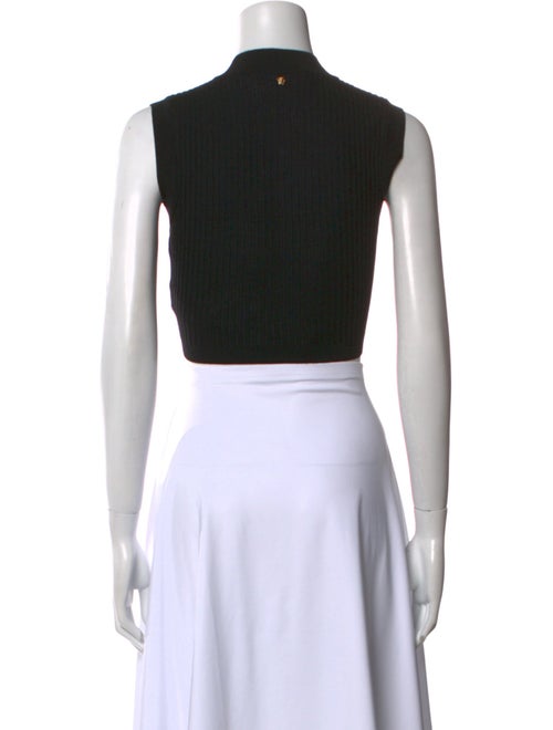 Versace Wool Crew Neck Crop Top