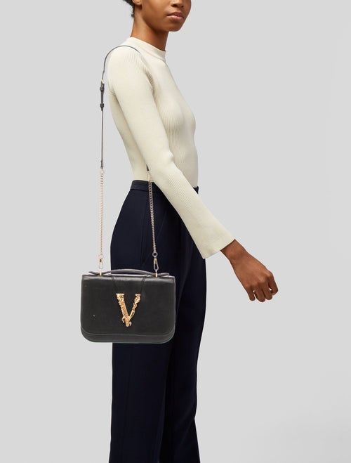 Versace Leather Shoulder Bag