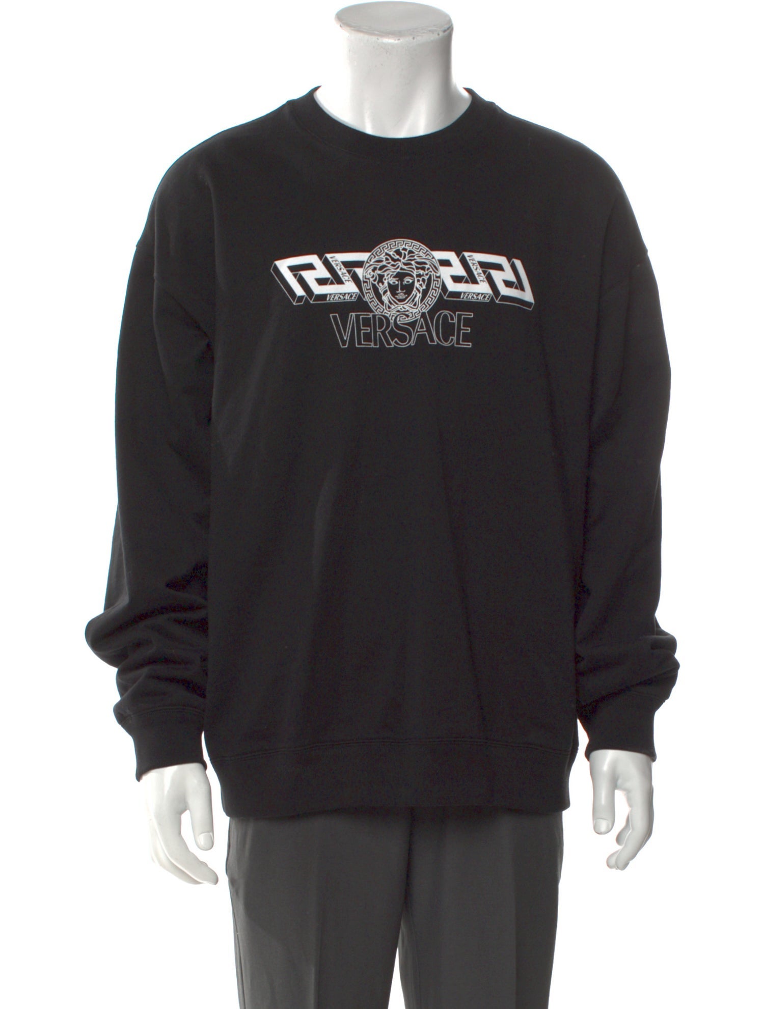 Versace Graphic Print Crew Neck Sweatshirt