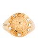 Versace Crystal Palazzo Medusa Round Cocktail Ring