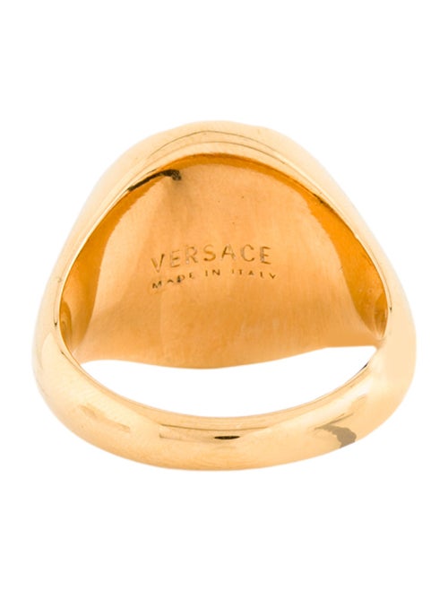 Versace Crystal Palazzo Medusa Round Cocktail Ring