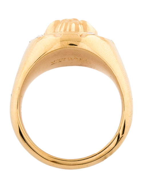 Versace Crystal Palazzo Medusa Round Cocktail Ring