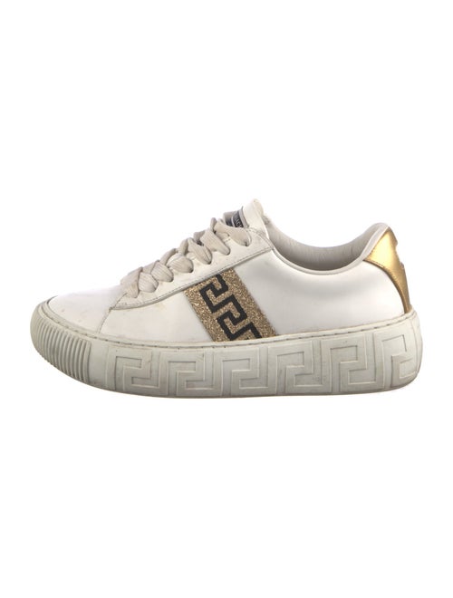 Versace Leather Colorblock Pattern Sneakers