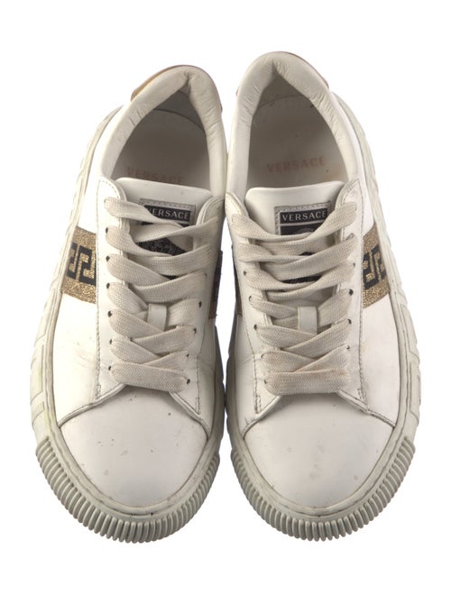 Versace Leather Colorblock Pattern Sneakers