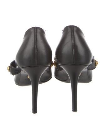 Versace Medusa Insignia Leather Pumps