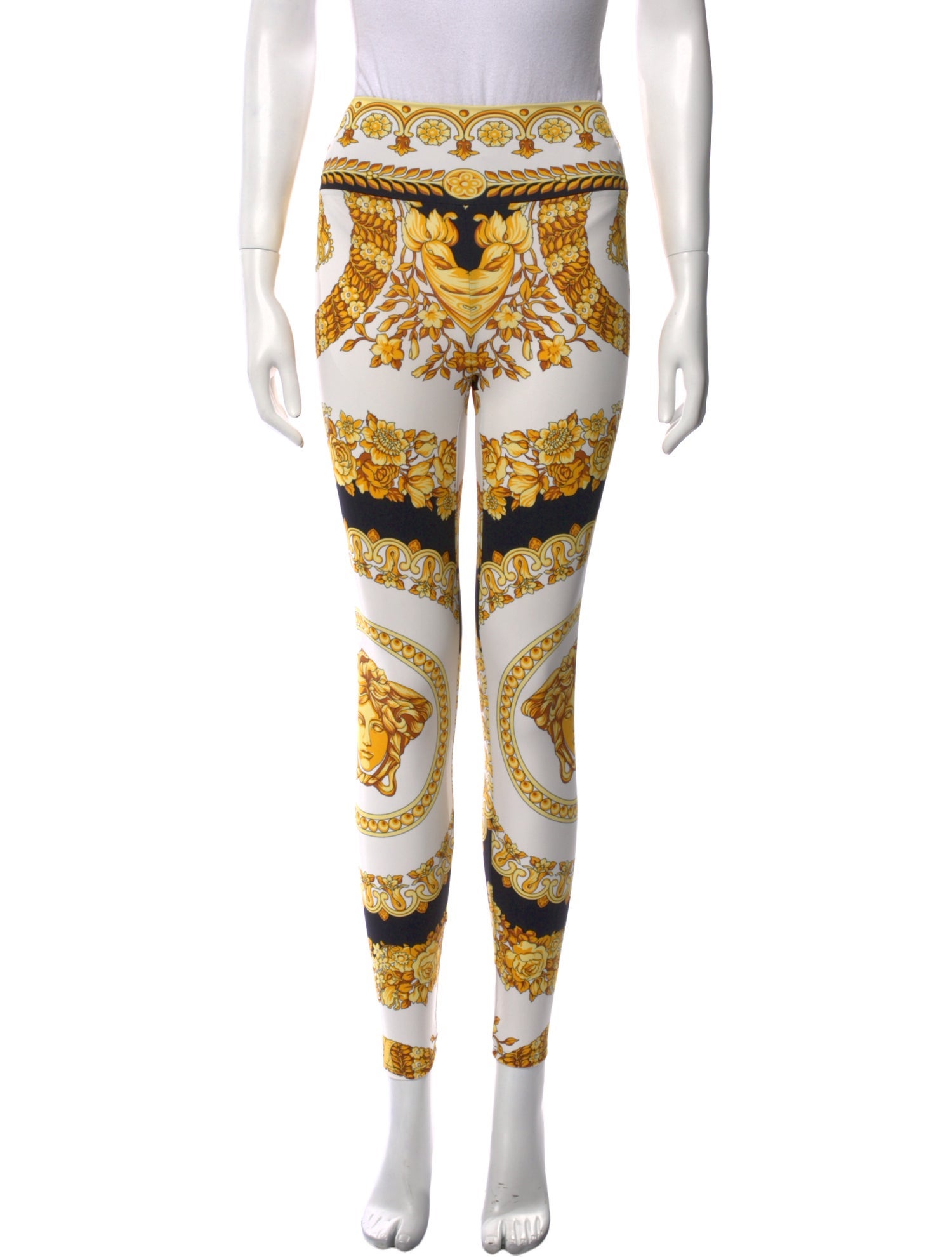 Versace Floral Print Skinny Leg Pants w/ Tags