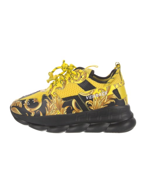Versace Leather Printed Sneakers