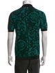 Versace Virgin Wool Crew Neck Polo Shirt