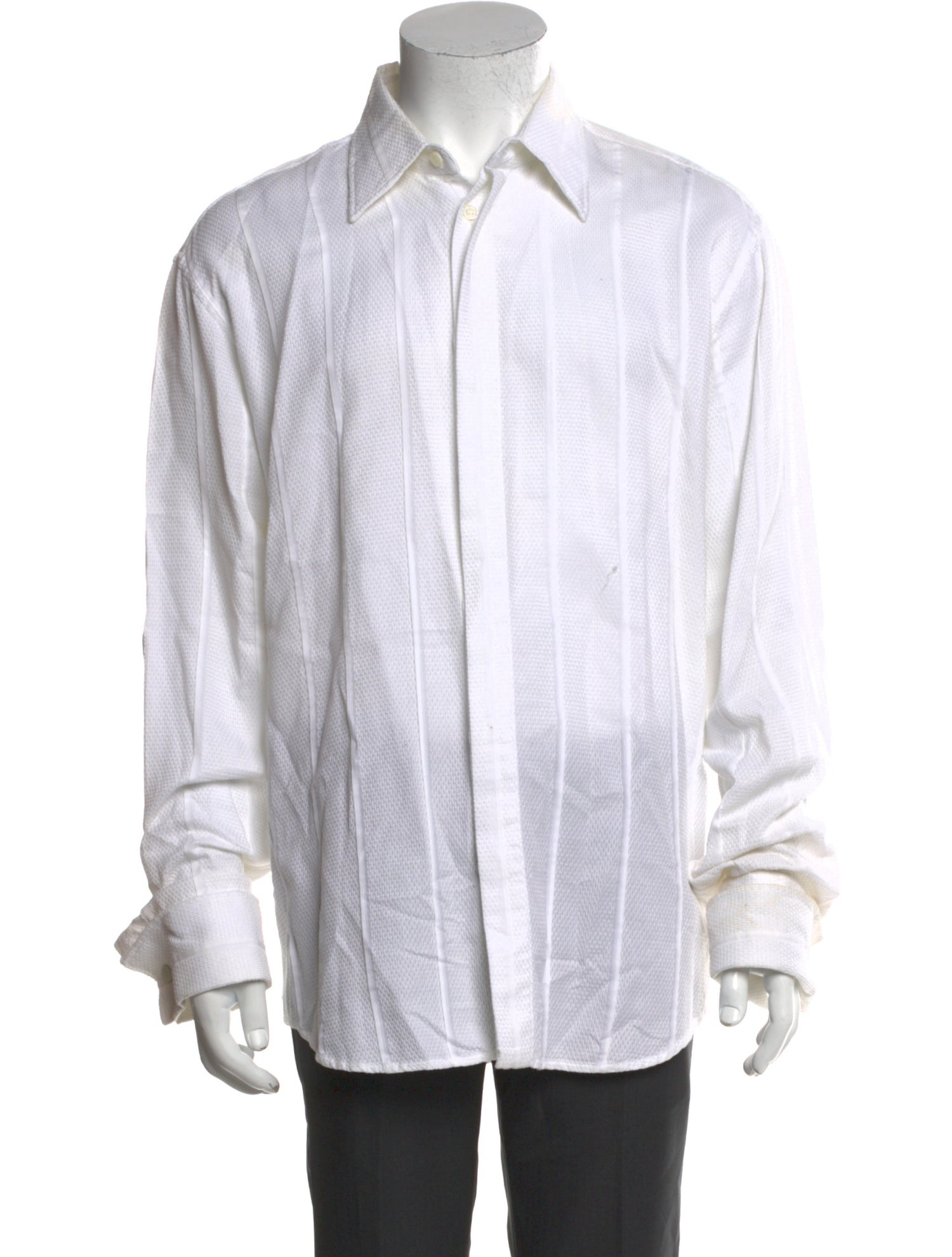 Versace Long Sleeve Tuxedo Shirt