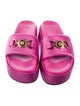 Versace Satin Crystal Embellishments Slides
