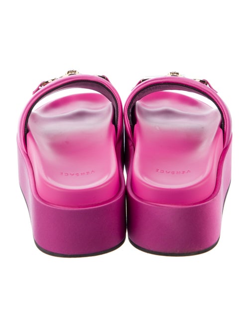 Versace Satin Crystal Embellishments Slides