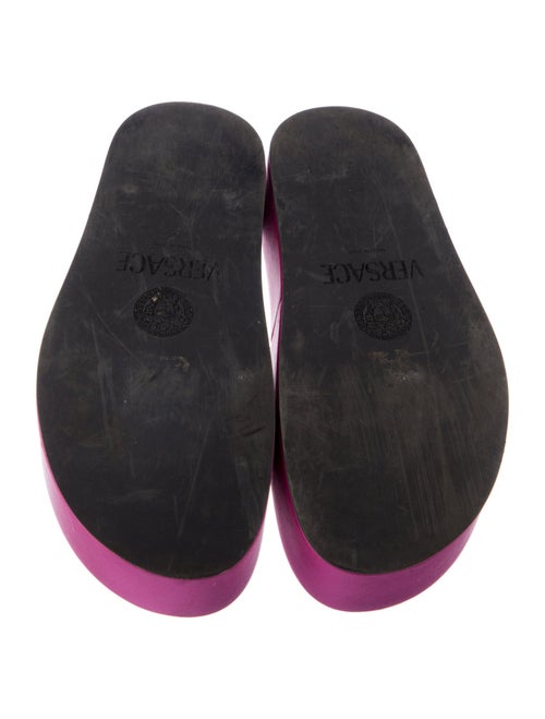 Versace Satin Crystal Embellishments Slides