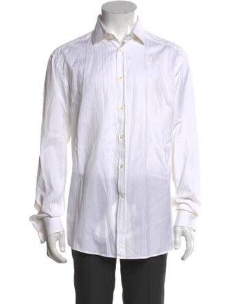 Versace Striped Long Sleeve Dress Shirt
