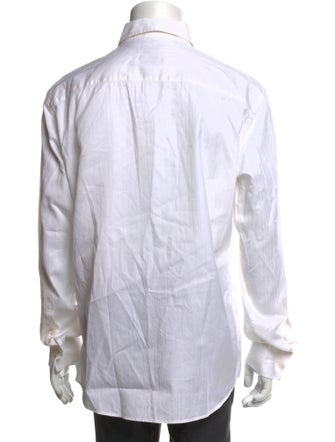 Versace Striped Long Sleeve Dress Shirt