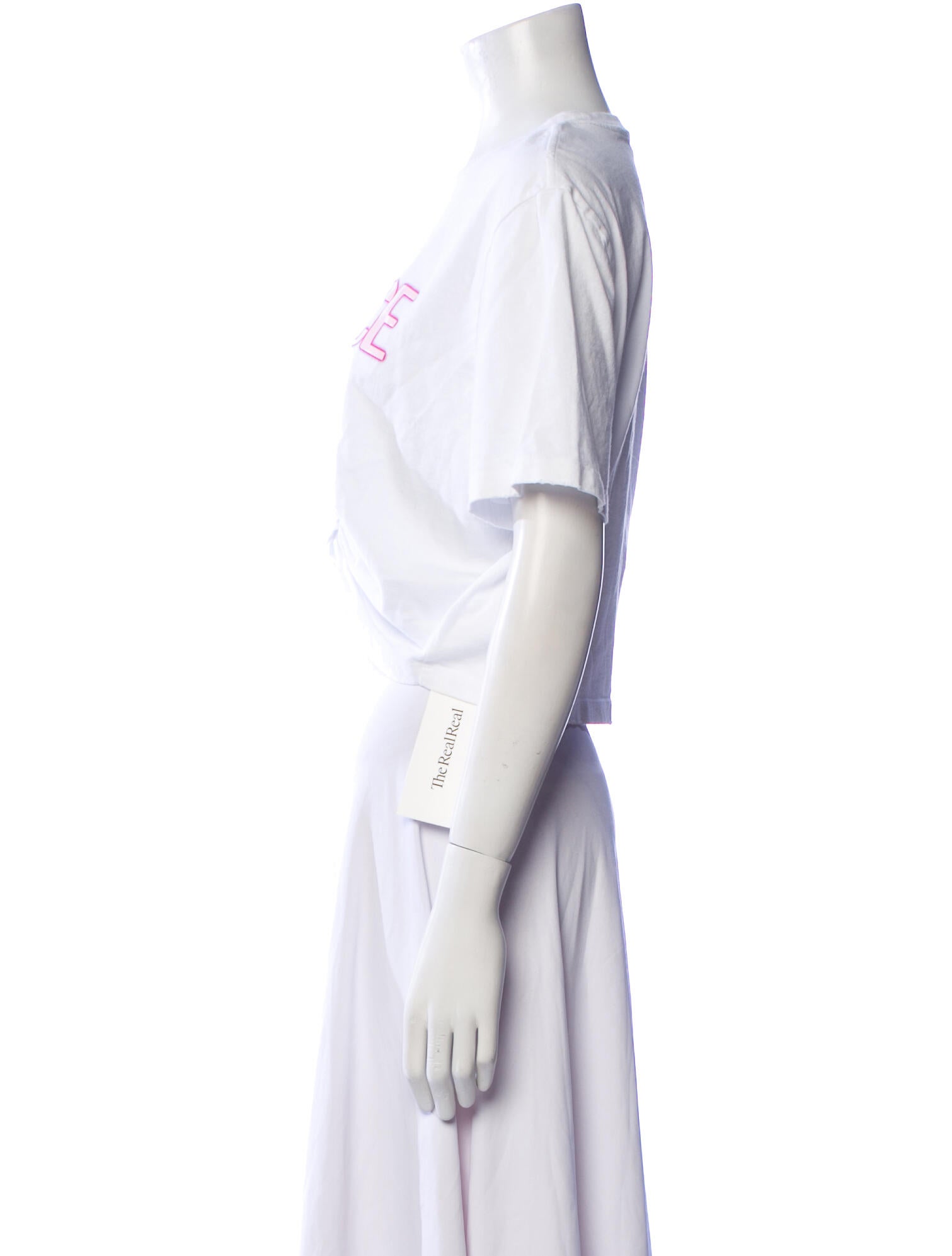 Versace Graphic Print Crew Neck Crop Top