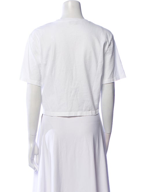 Versace Graphic Print Crew Neck Crop Top