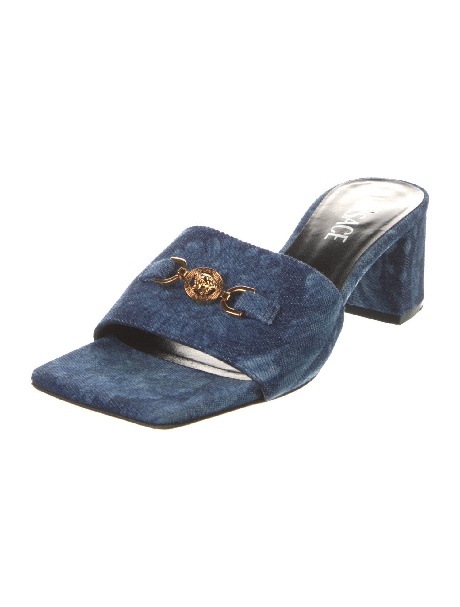 Versace Denim Slides