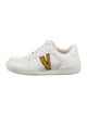 Versace Leather Graphic Print Sneakers